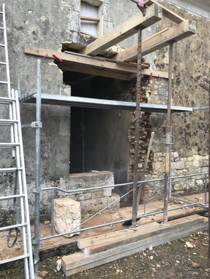 Rénovation façade en pierre Pérignac